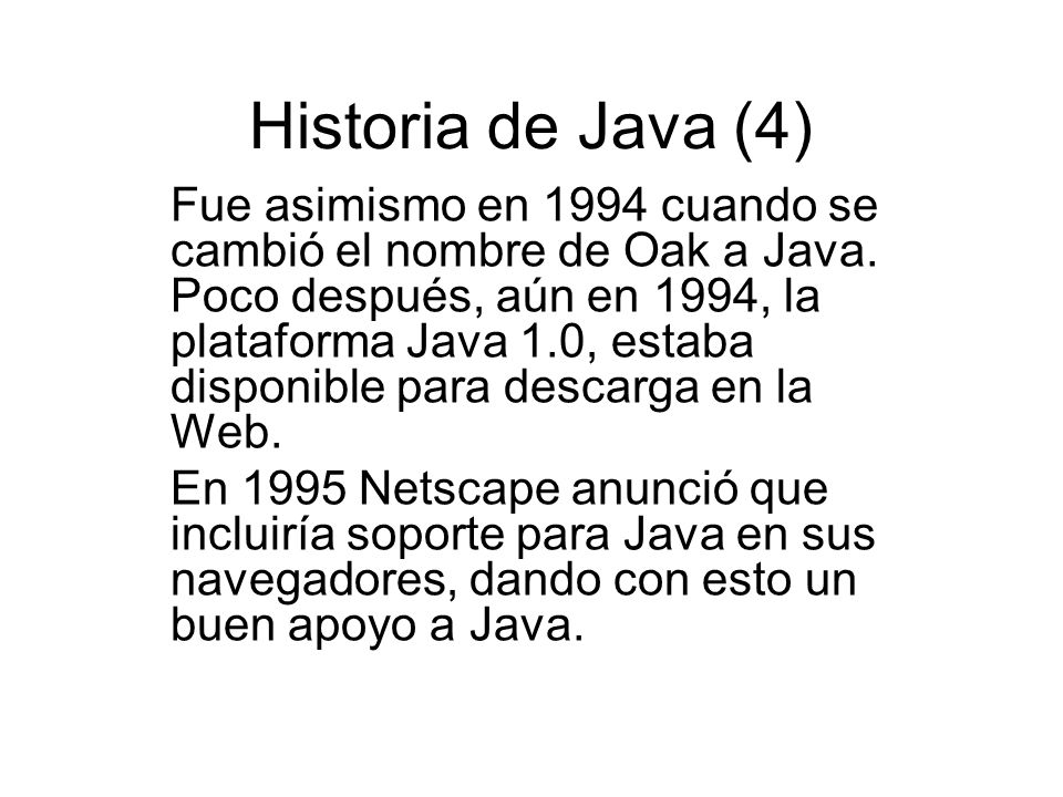 Historia de Java (4)