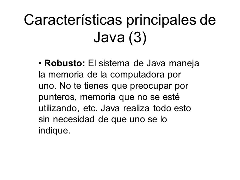 Características principales de Java (3)