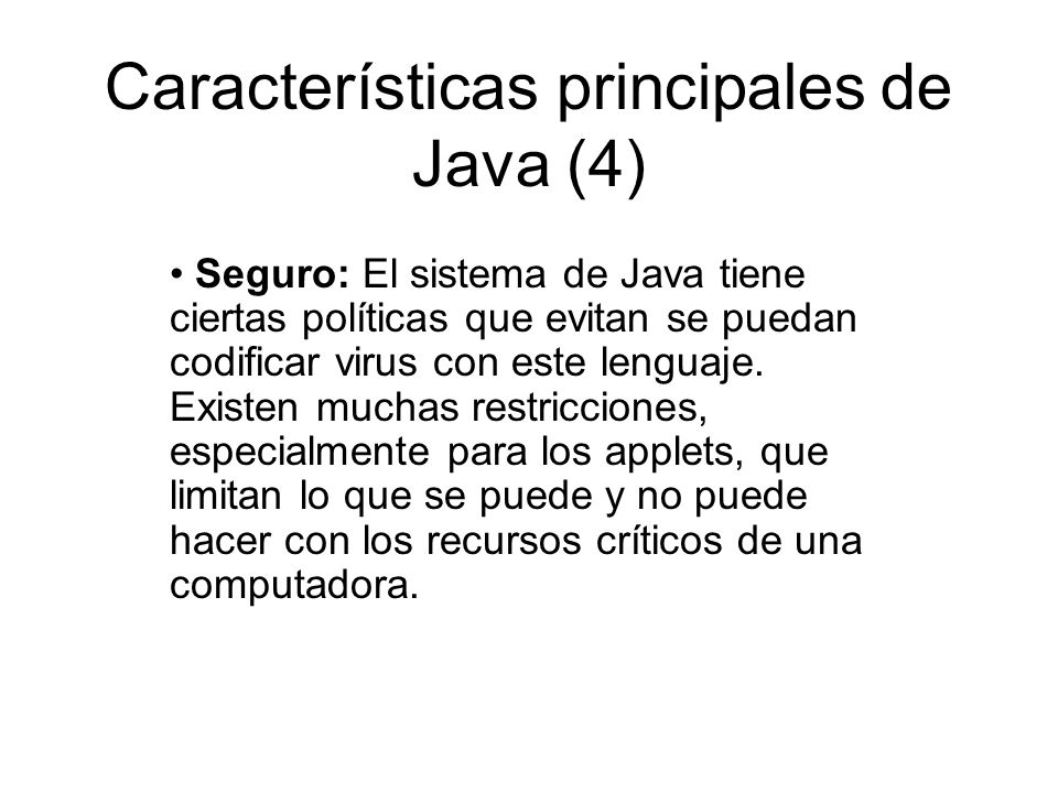 Características principales de Java (4)