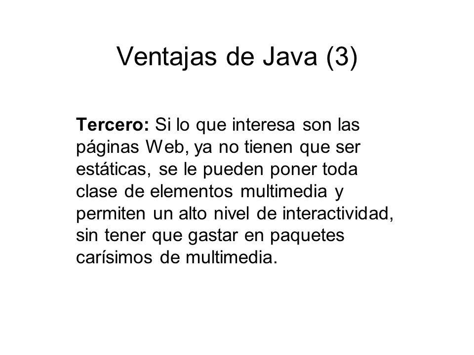 Ventajas de Java (3)