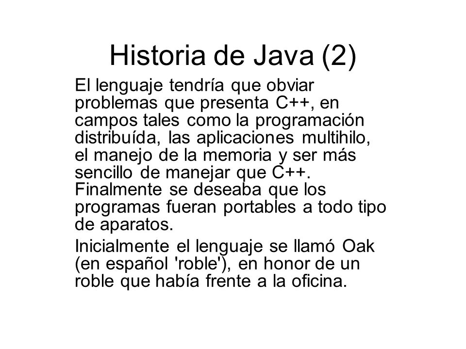 Historia de Java (2)