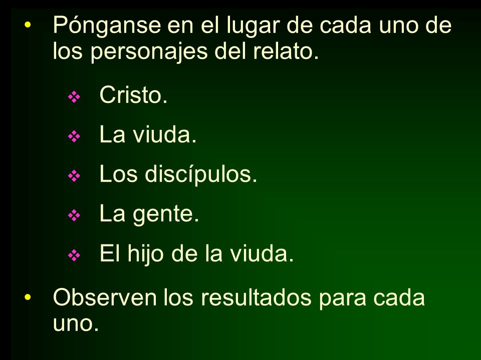 Pónganse en el lugar de cada uno de los personajes del relato.