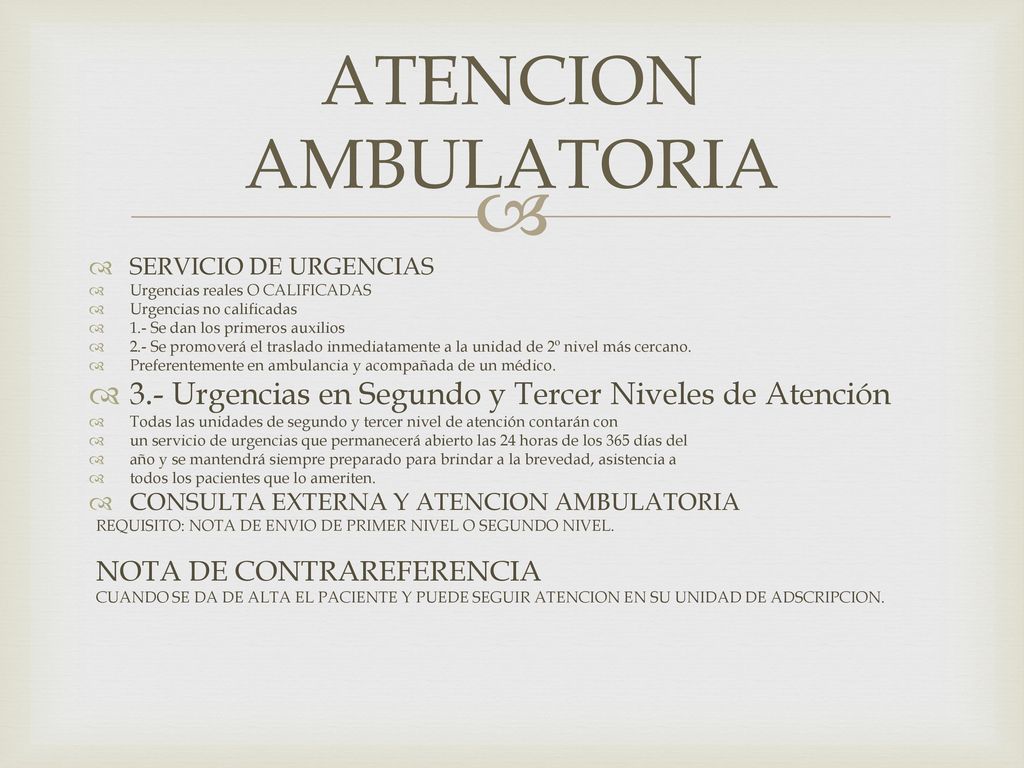 ATENCION AMBULATORIA SERVICIO DE URGENCIAS. Urgencias reales O CALIFICADAS. Urgencias no calificadas.