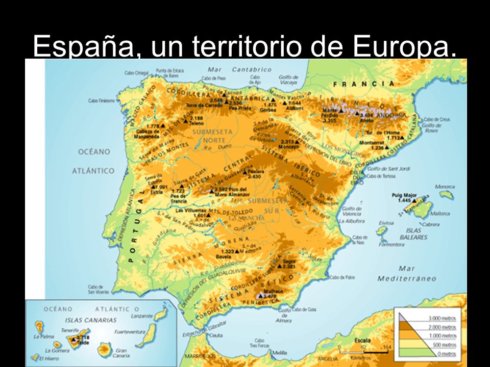 España, un territorio de Europa.