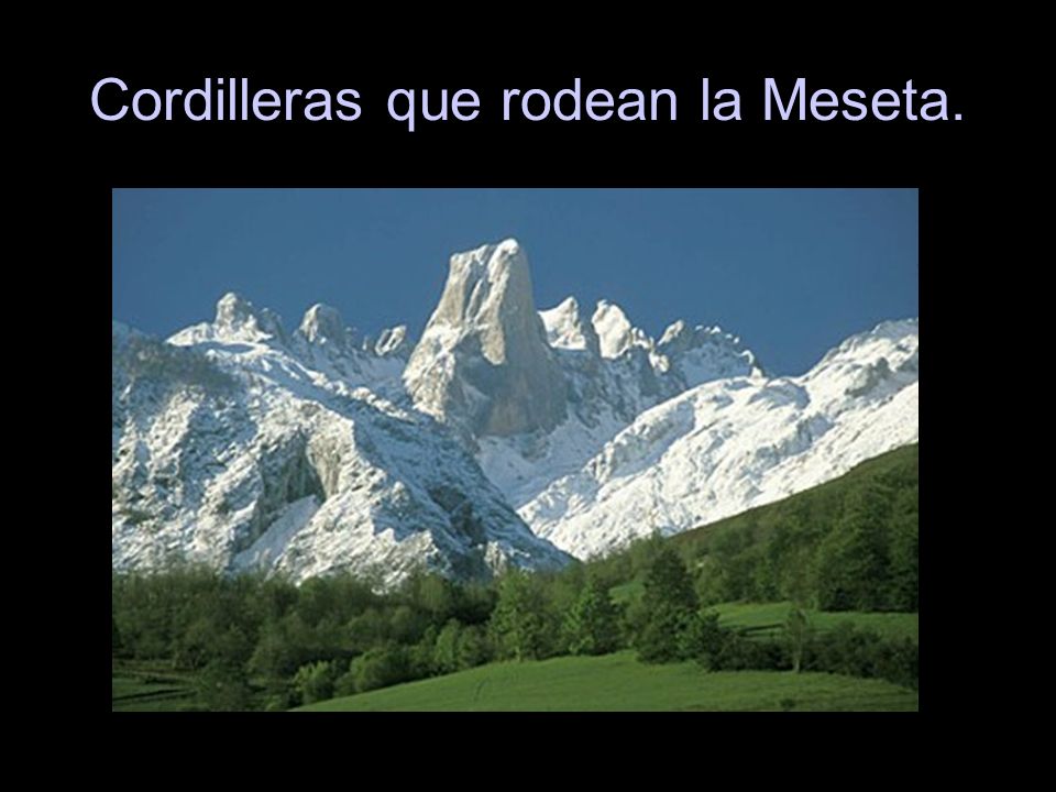 Cordilleras que rodean la Meseta.