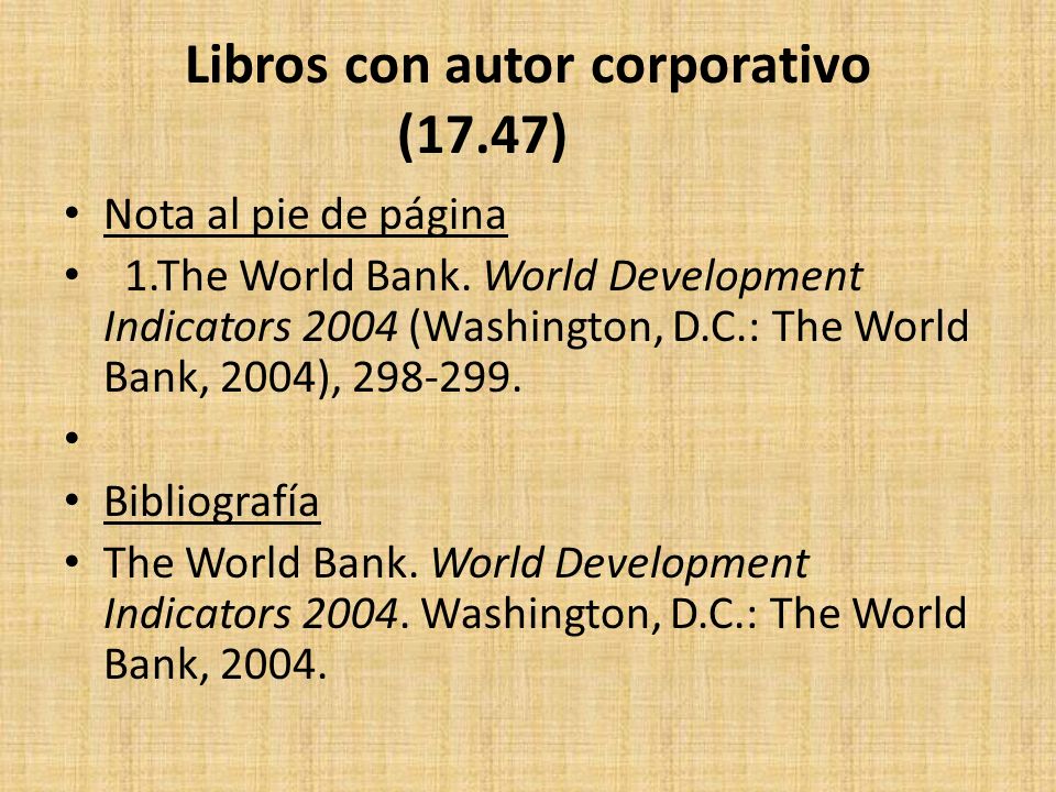Libros con autor corporativo (17.47)