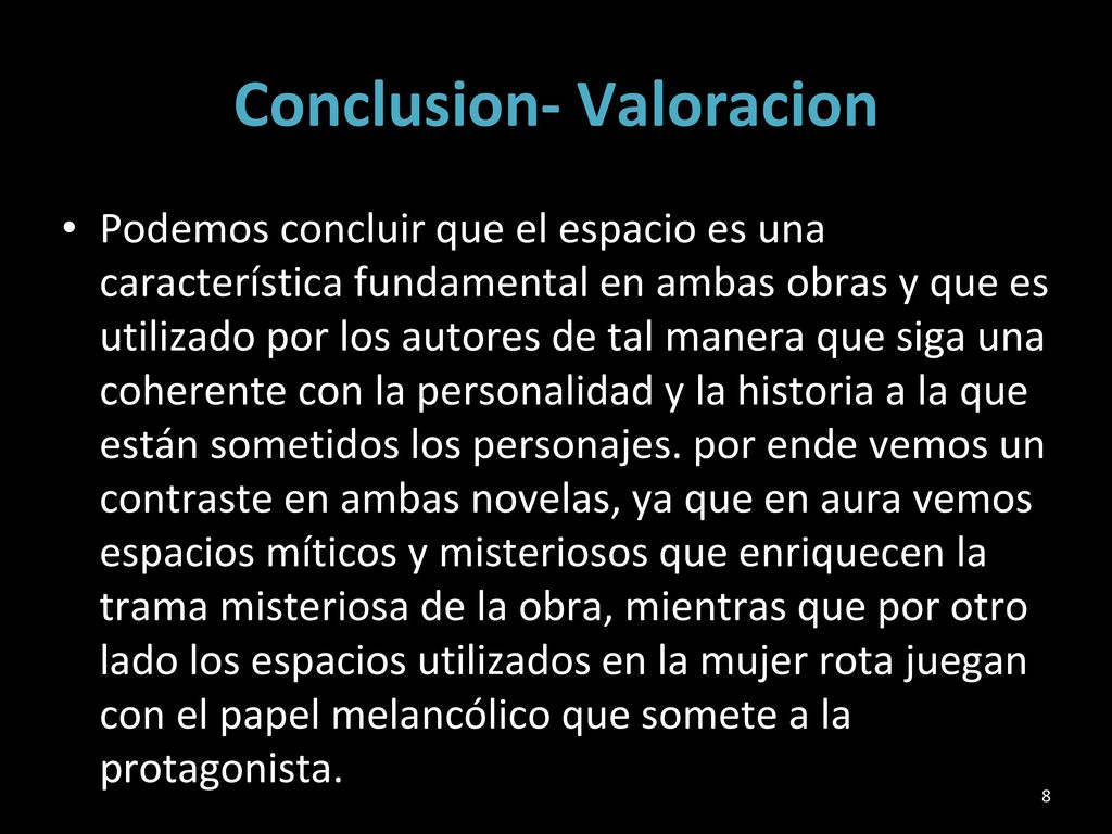 Conclusion- Valoracion