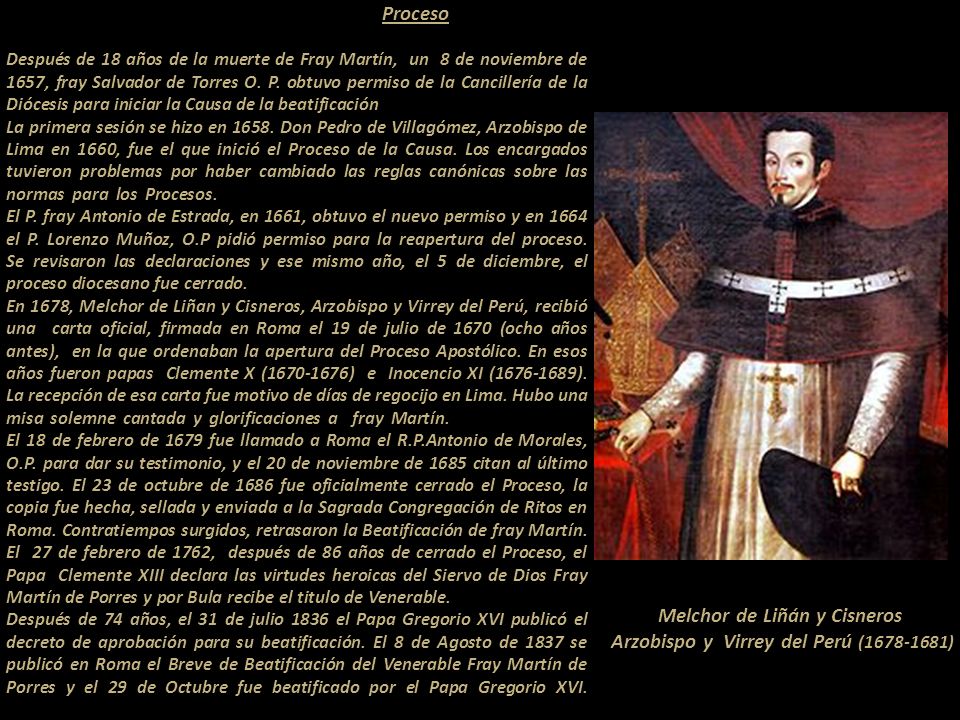 Melchor de Liñán y Cisneros Arzobispo y Virrey del Perú ( )