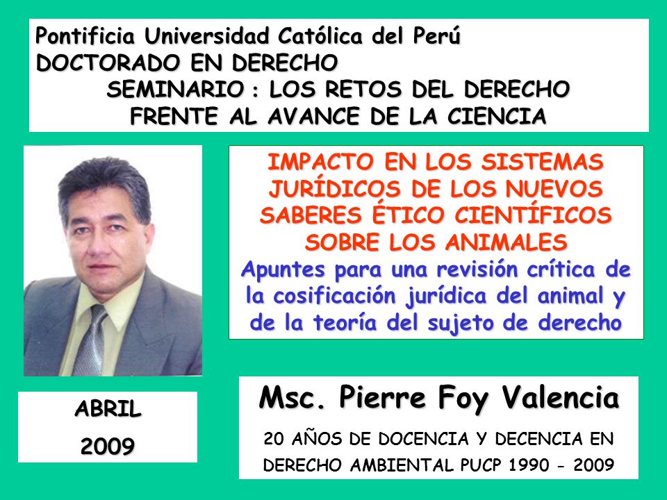 Msc. Pierre Foy Valencia