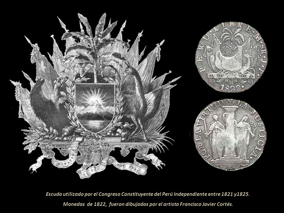 Escudo utilizado por el Congreso Constituyente del Perú Independiente entre 1821 y1825.