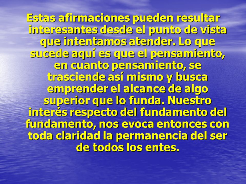 Estas afirmaciones pueden resultar interesantes desde el punto de vista que intentamos atender.