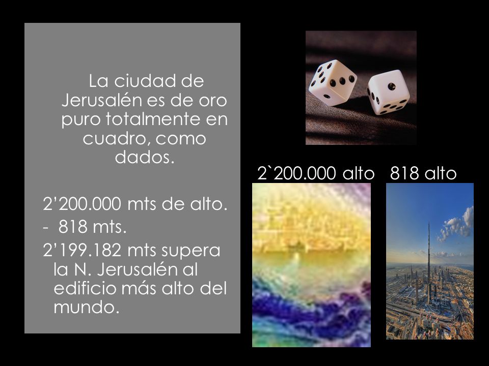 La ciudad de Jerusalén es de oro puro totalmente en cuadro, como dados.