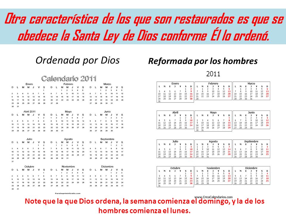 Otra característica de los que son restaurados es que se obedece la Santa Ley de Dios conforme Él lo ordenó.