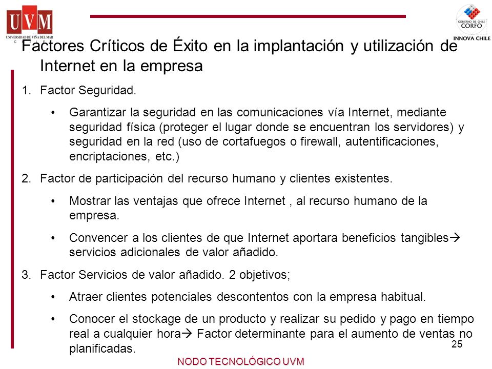 Factores Críticos de Éxito en la implantación y utilización de Internet en la empresa