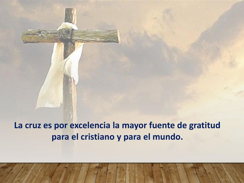 La cruz es por excelencia la mayor fuente de gratitud para el cristiano y para el mundo.