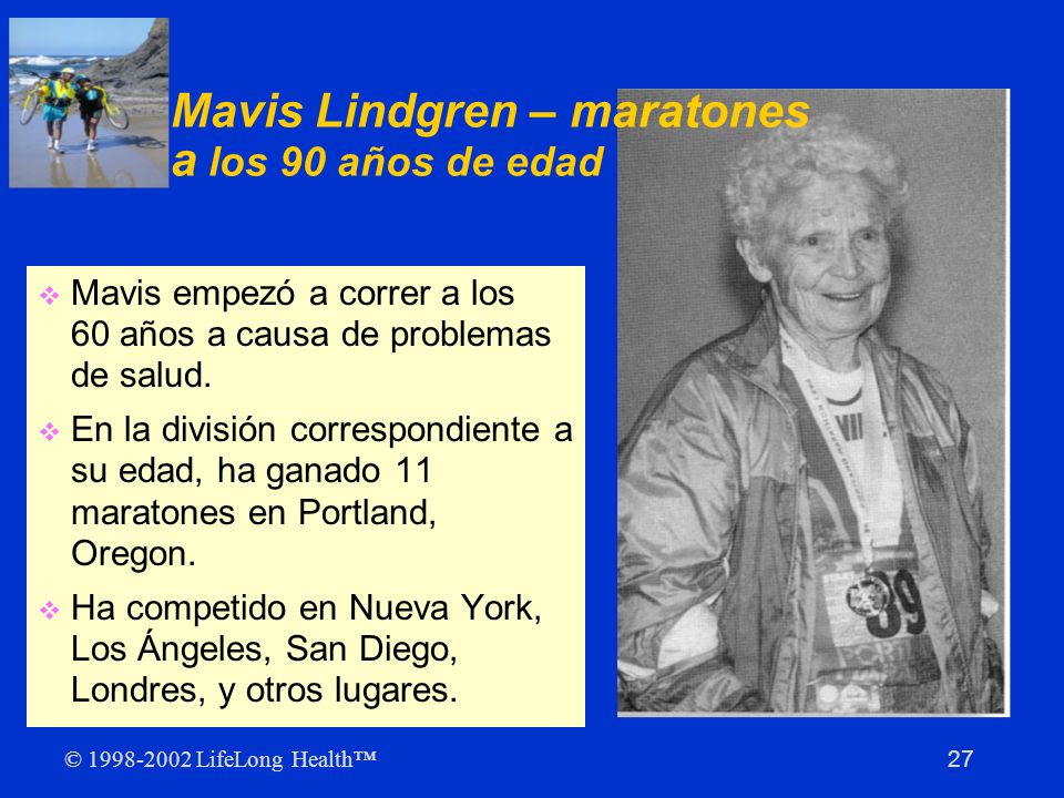 Mavis Lindgren – maratones a los 90 años de edad
