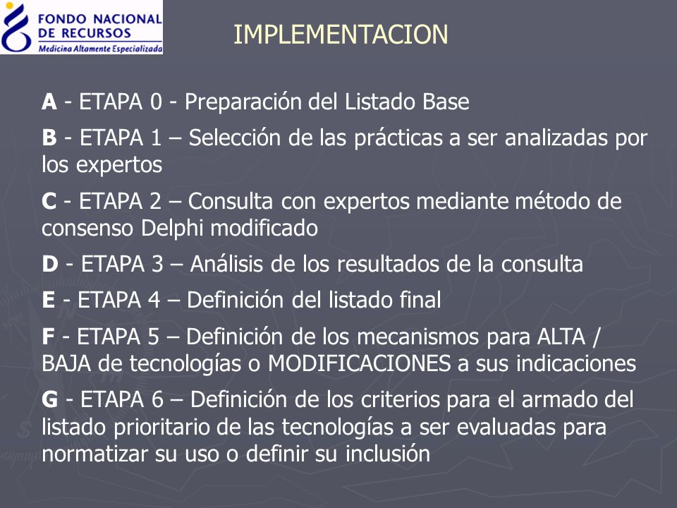 IMPLEMENTACION A - ETAPA 0 - Preparación del Listado Base