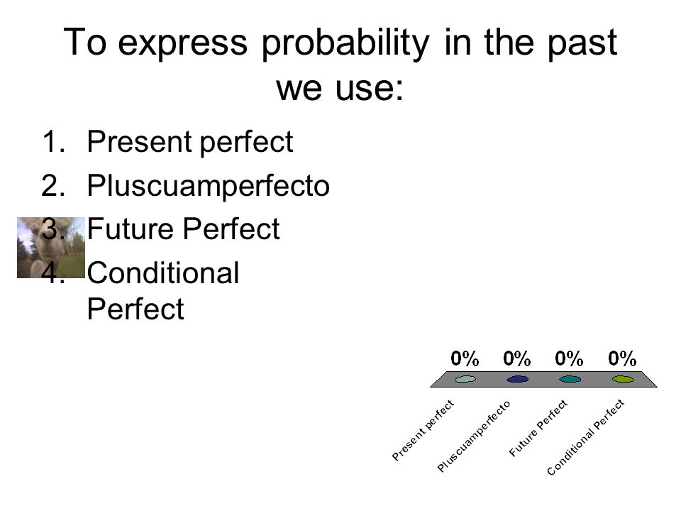 To express probability in the past we use: