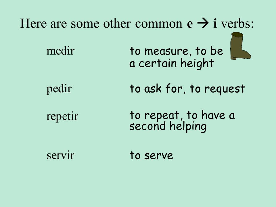 Here are some other common e  i verbs: