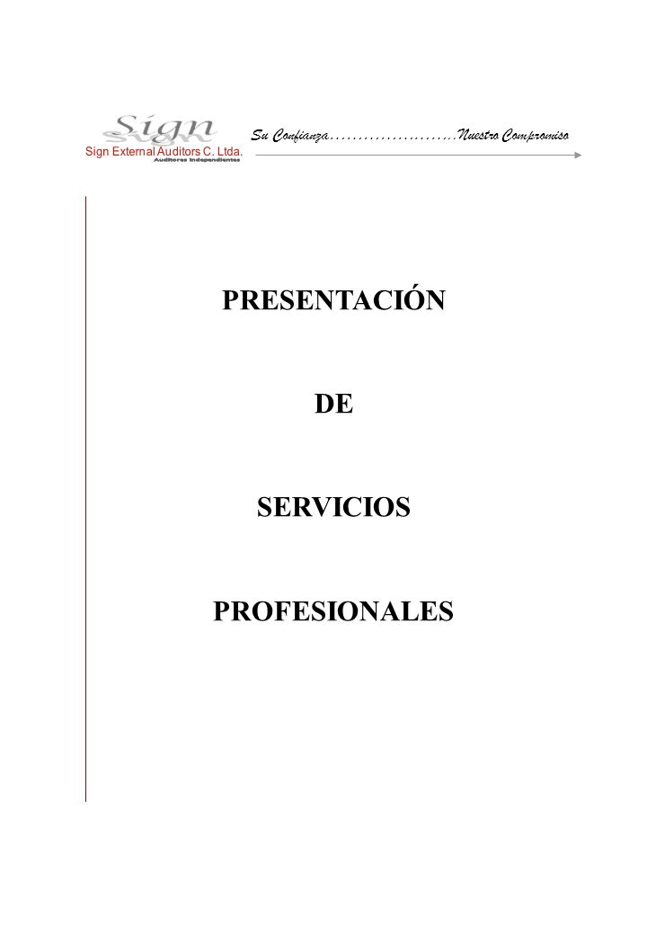 PRESENTACIÓN DE SERVICIOS PROFESIONALES