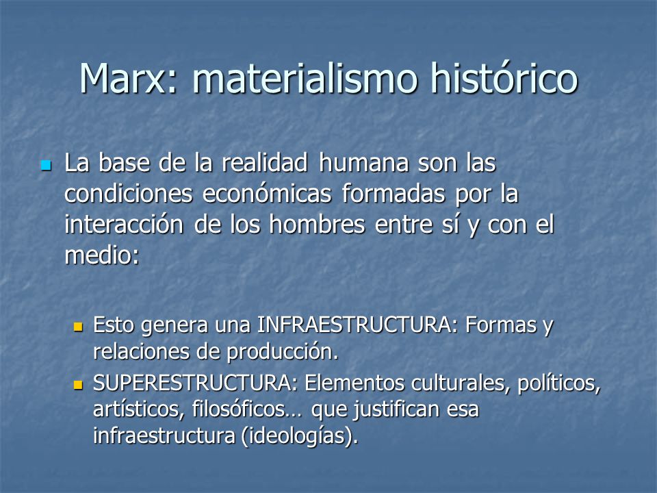Marx: materialismo histórico