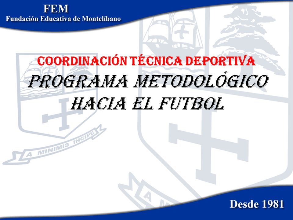 PROGRAMA METODOLÓGICO HACIA EL futbol