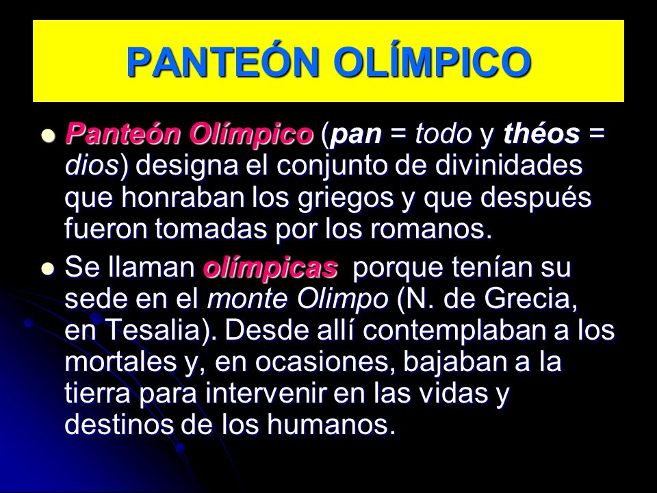 PANTEÓN OLÍMPICO