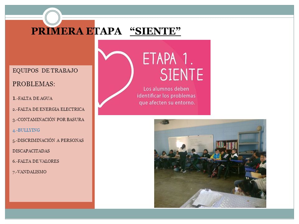 PRIMERA ETAPA SIENTE
