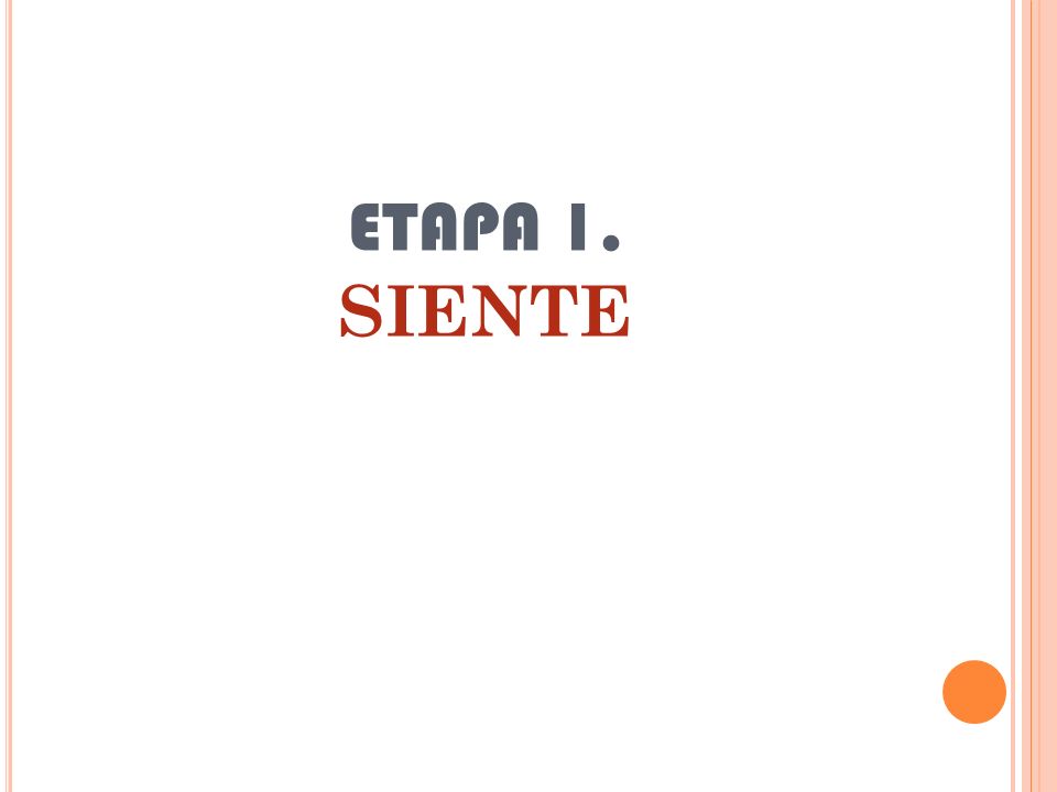 ETAPA 1. SIENTE