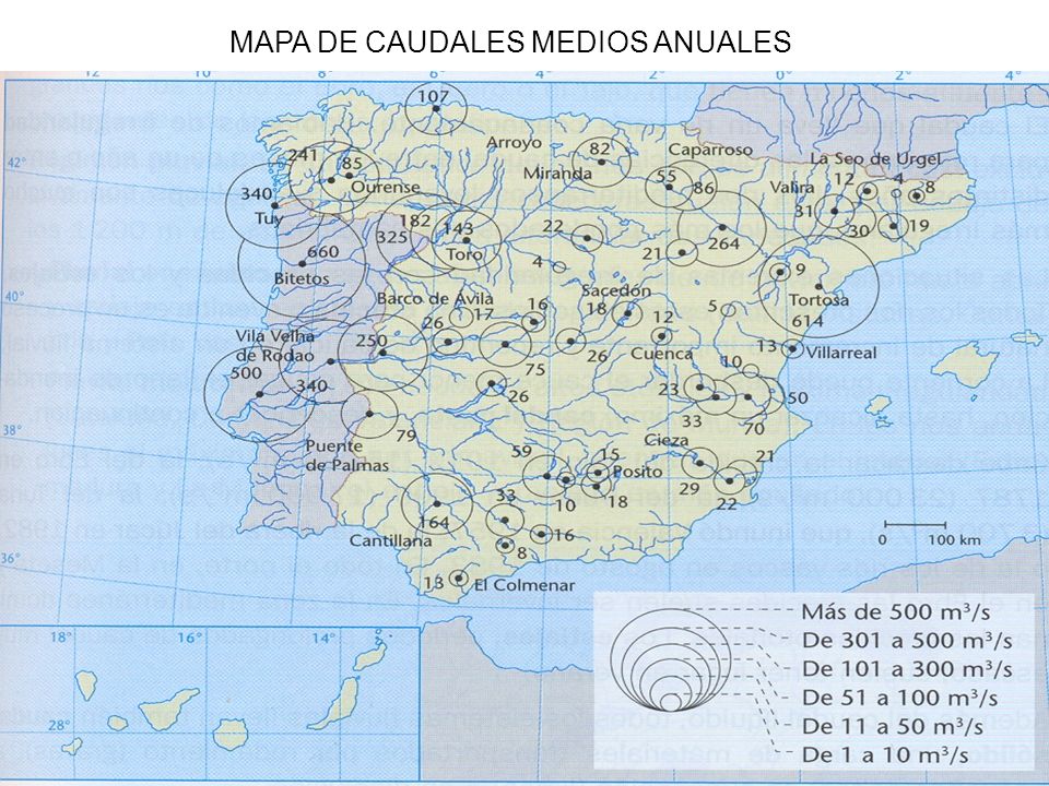 MAPA DE CAUDALES MEDIOS ANUALES