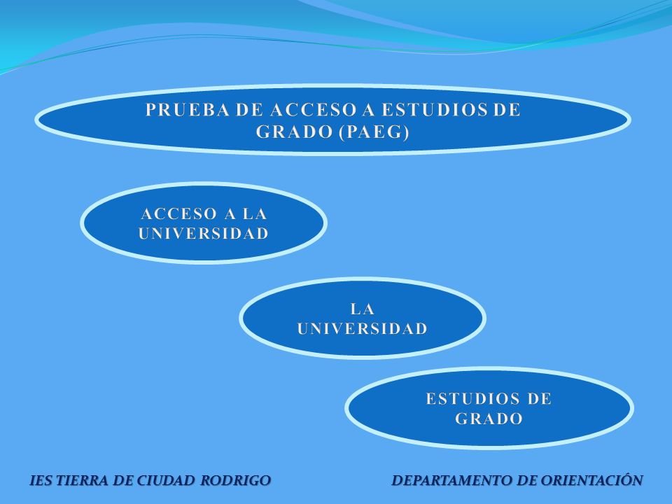 PRUEBA DE ACCESO A ESTUDIOS DE GRADO (PAEG)