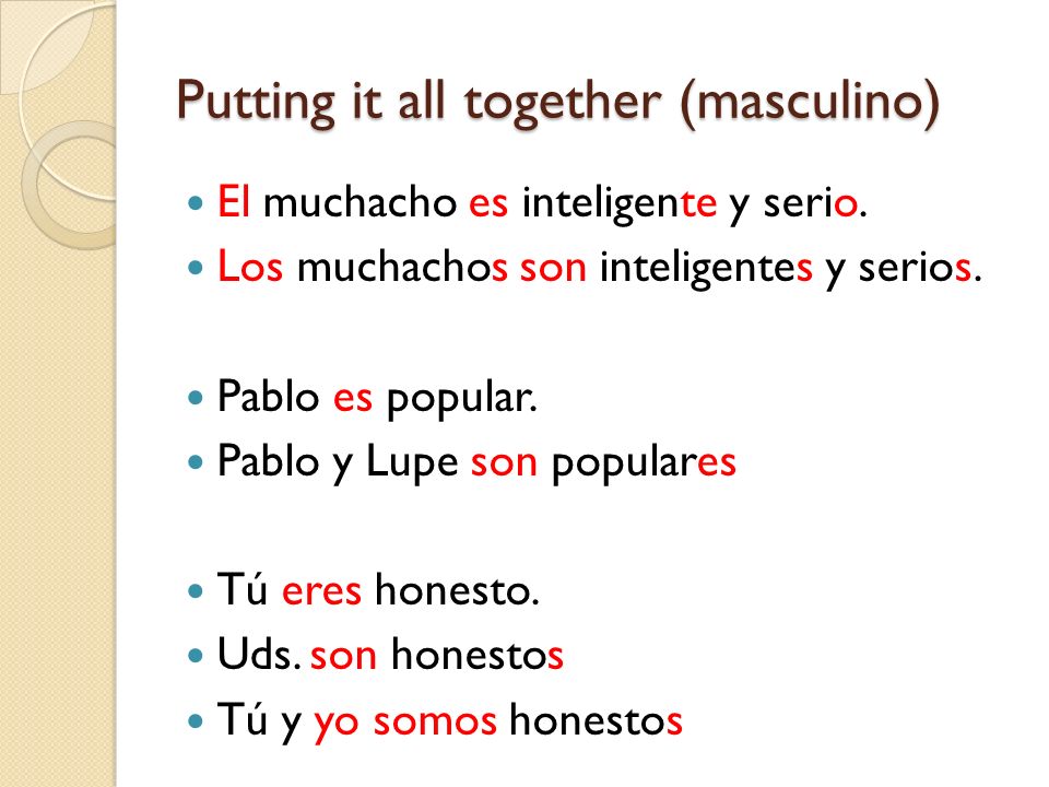 Putting it all together (masculino)