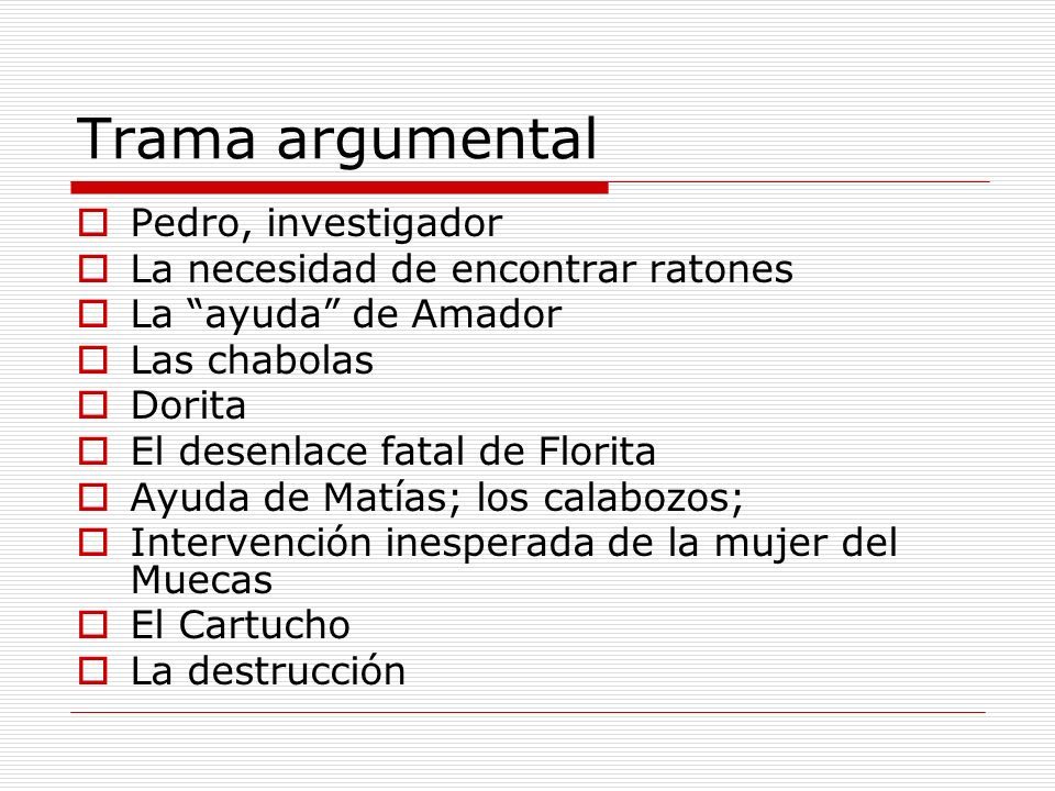 Trama argumental Pedro, investigador La necesidad de encontrar ratones