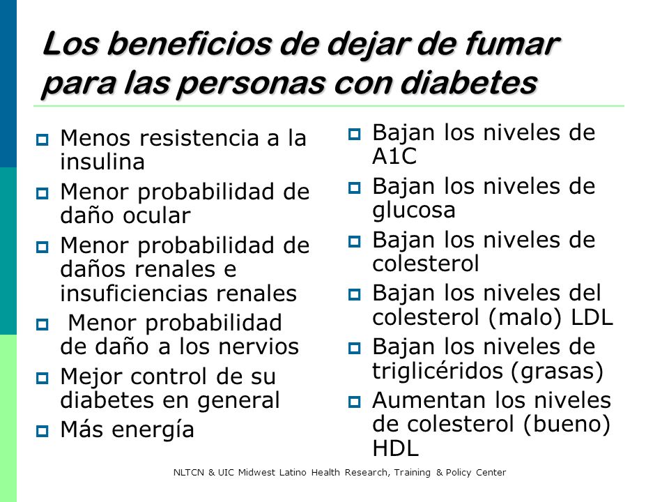 Los beneficios de dejar de fumar para las personas con diabetes