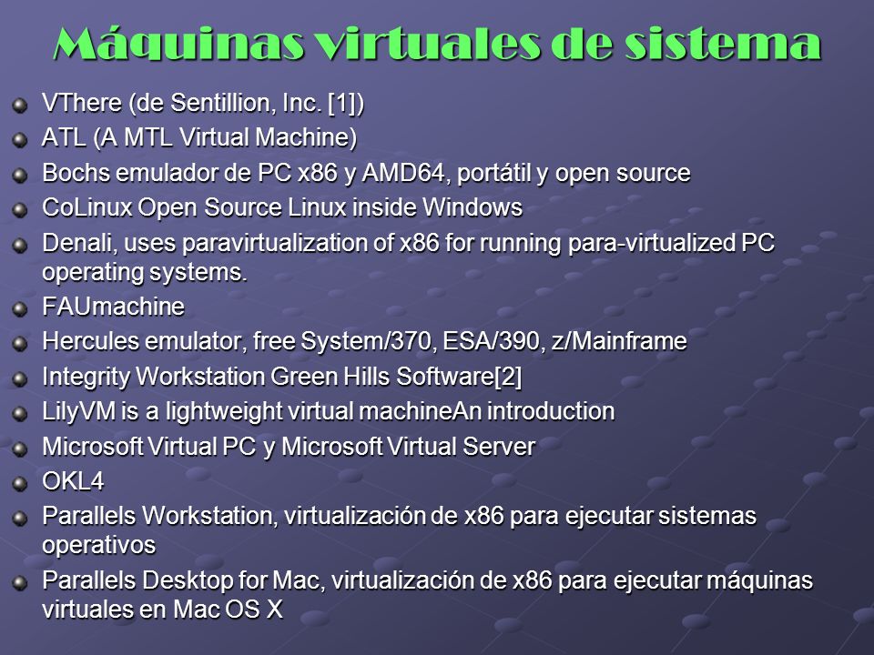 Máquinas virtuales de sistema