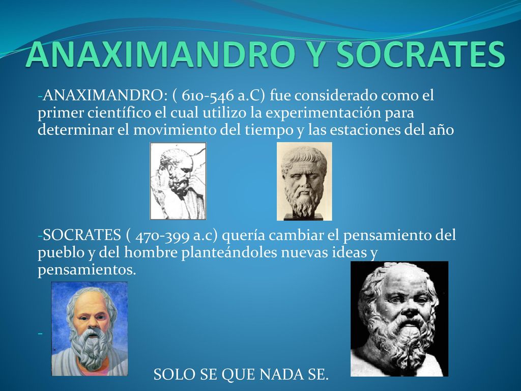 ANAXIMANDRO Y SOCRATES