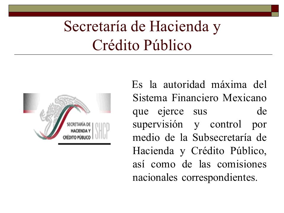 Secretaría de Hacienda y Crédito Público