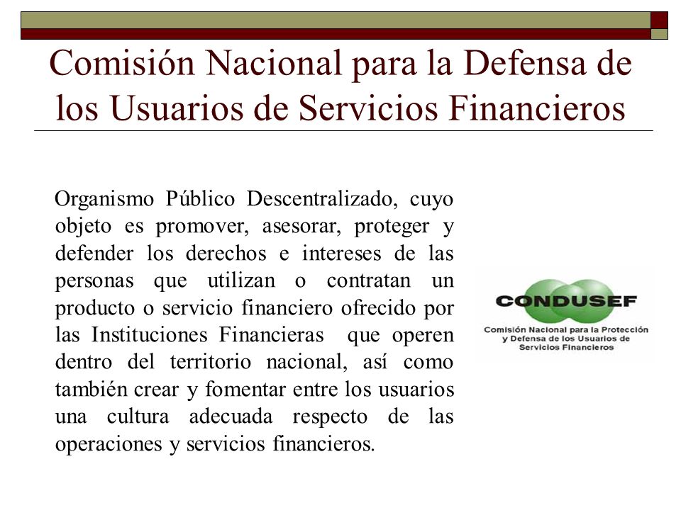 Comisión Nacional para la Defensa de los Usuarios de Servicios Financieros