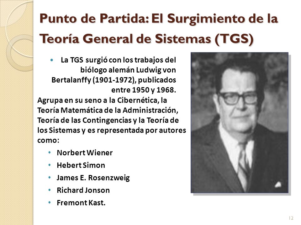 Punto de Partida: El Surgimiento de la Teoría General de Sistemas (TGS)‏