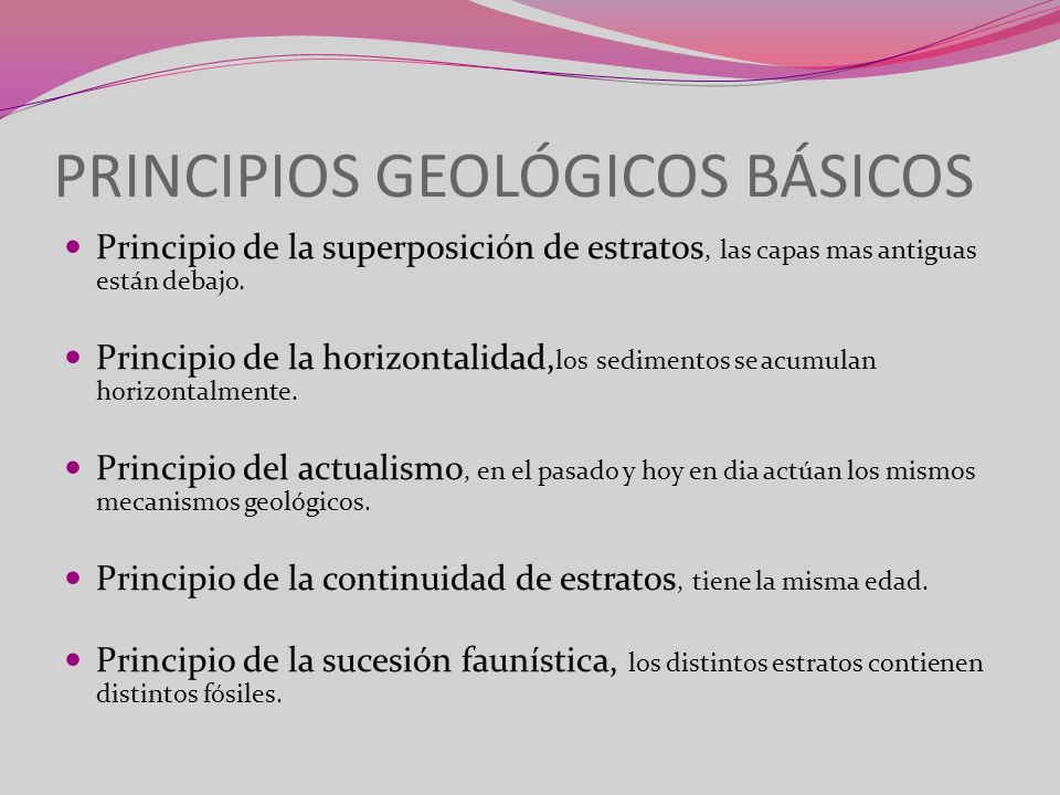 PRINCIPIOS GEOLÓGICOS BÁSICOS
