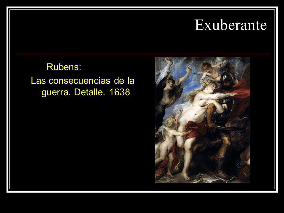 Exuberante Rubens: Las consecuencias de la guerra. Detalle. 1638