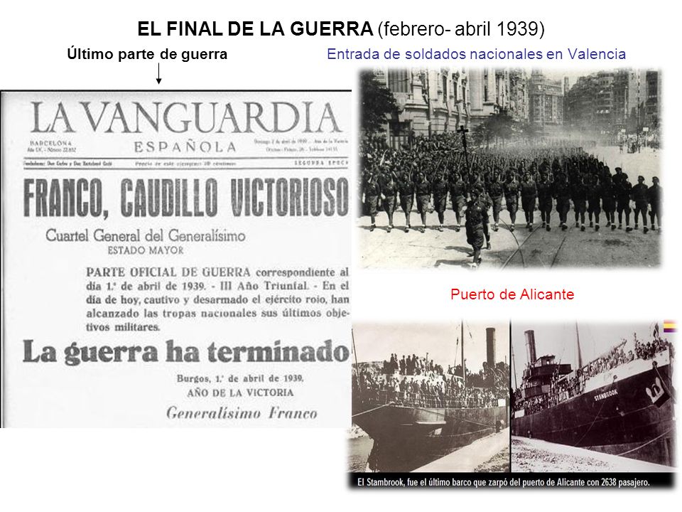 EL FINAL DE LA GUERRA (febrero- abril 1939)