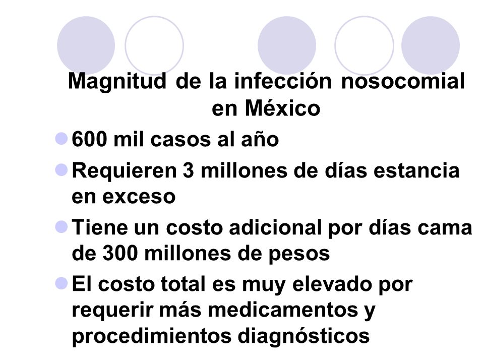 Magnitud de la infección nosocomial en México