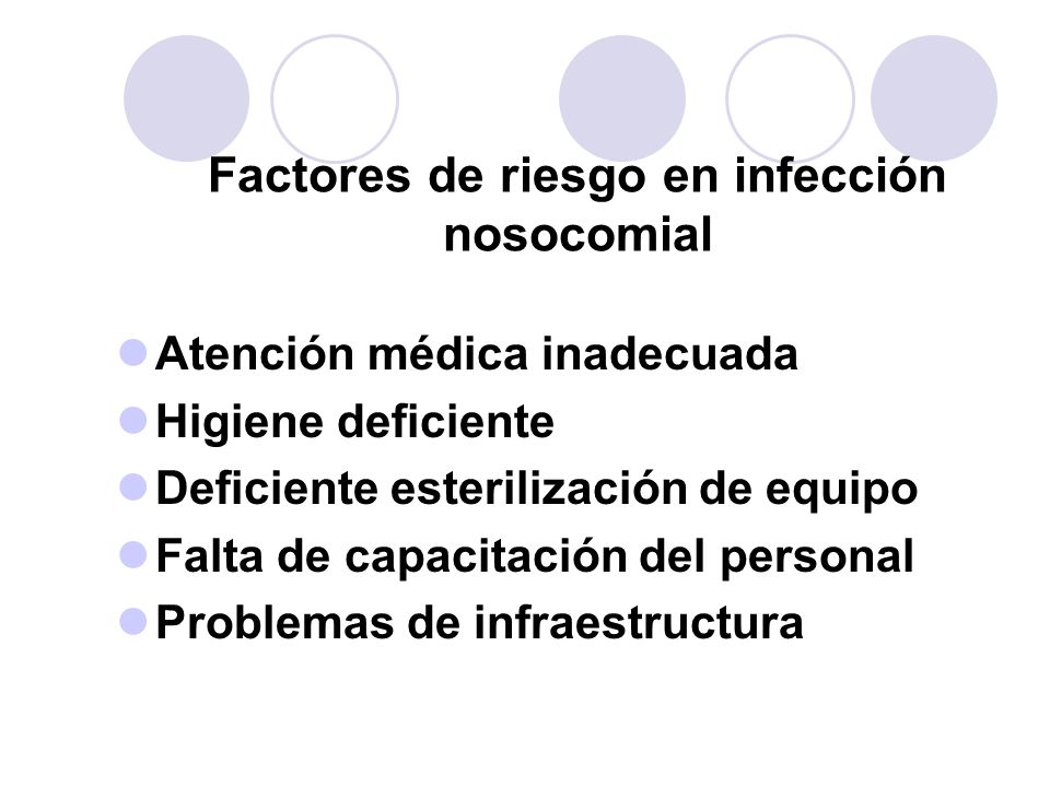 Factores de riesgo en infección nosocomial