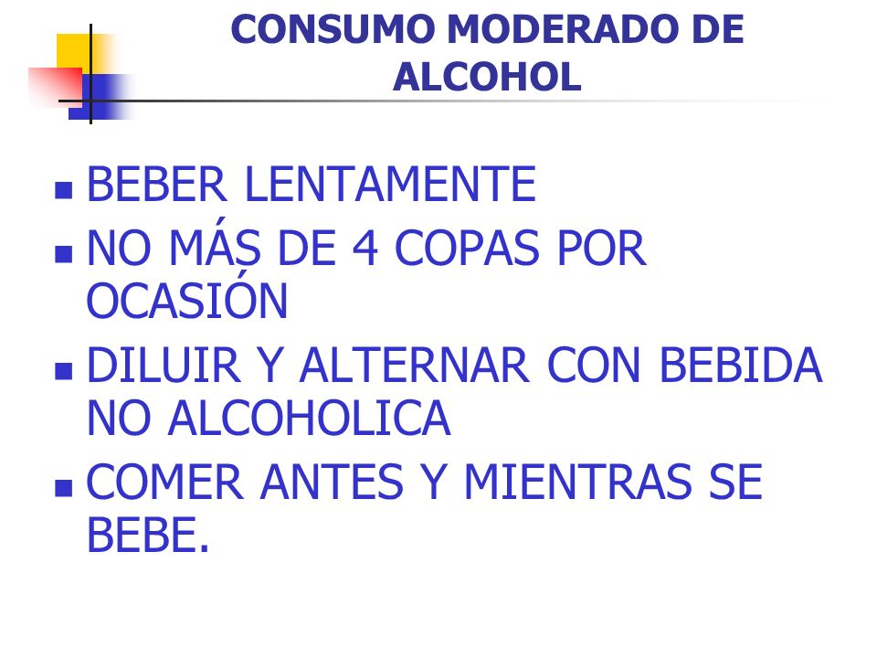 CONSUMO MODERADO DE ALCOHOL