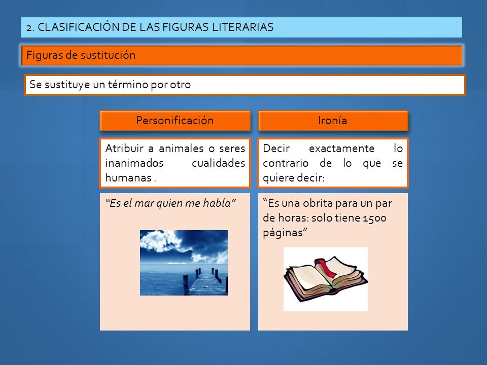 2. CLASIFICACIÓN DE LAS FIGURAS LITERARIAS