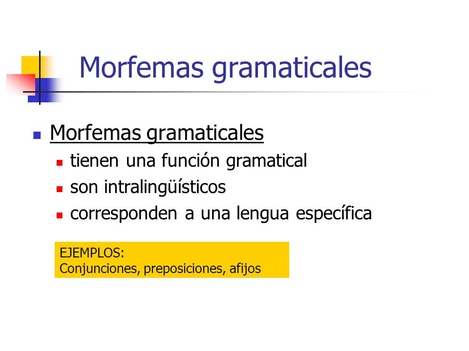 Morfemas gramaticales
