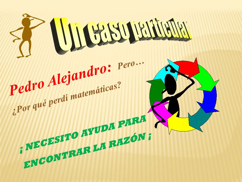 Un caso particular ¿Por qué perdí matemáticas ¡ NECESITO AYUDA PARA