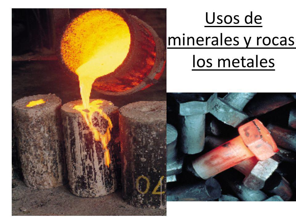 Usos de minerales y rocas: los metales