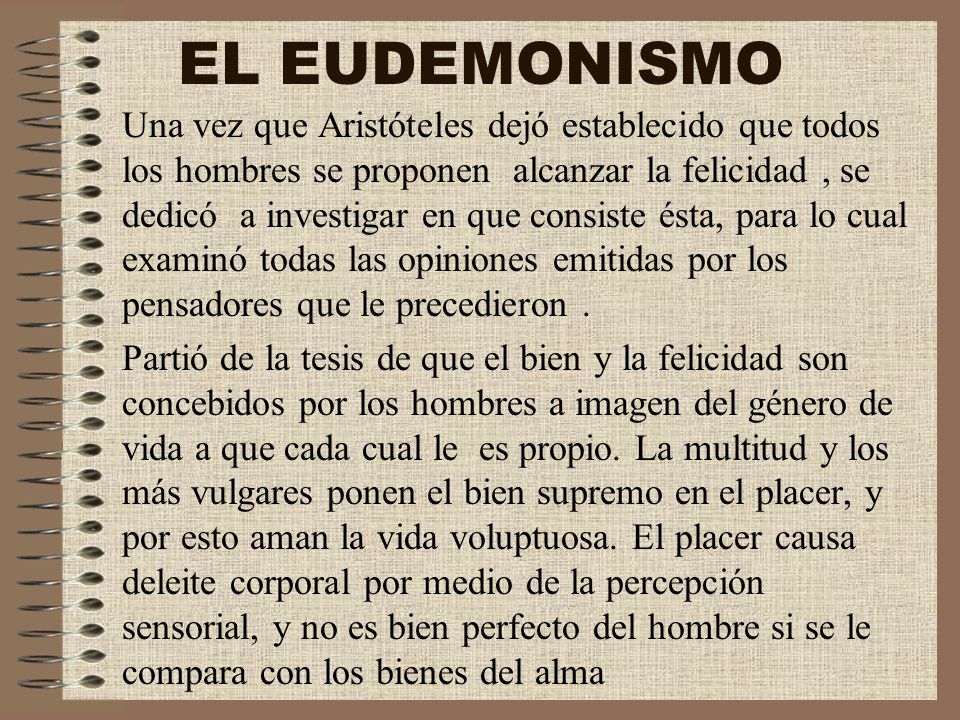 EL EUDEMONISMO